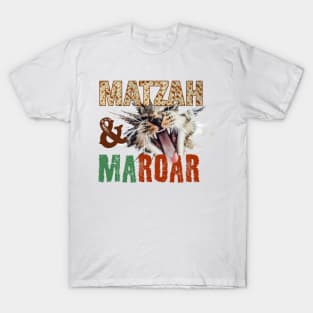 Passover Cute Cat- Matza and Maror / Ma-roar. פסח מצה מרור T-Shirt